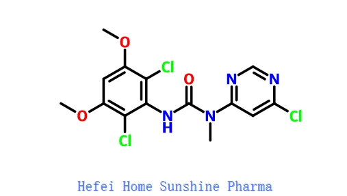 N- (6-chlor-4-pirimidinil) -N '-(2,6-dichlor-3,5-dimetoksifenil) -N-metilkarbamidas CAS 1802253-30-0