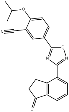 2-izopropoksi-5-(3-(1-okso-2,3-dihidro-1H-inden-4-yl)-1,2,4-oksadiazolo-5-yl)benzonitrilo CAS 2251699-84-8