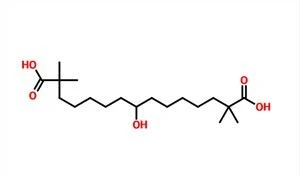 8-hidroksi-2,2,14,14-tetrametilentadekanedio rūgštis CAS 738606-46-7