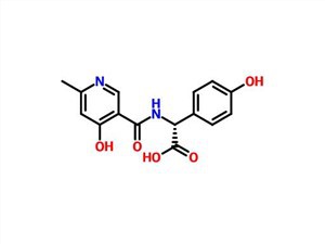 D-a-(6-metil-4-hidroksi-nikotino rūgšties amidas)-p-hidroksifenilo acto rūgštis CAS 70785-61-4