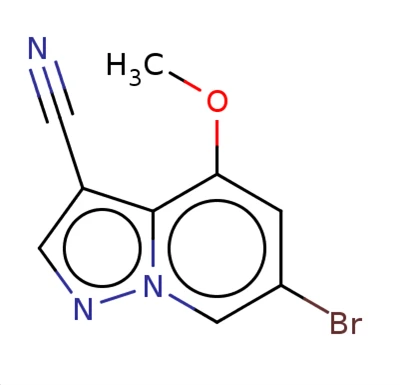 6-bromo-4-metoksipirazolas[1,5-a]piridinas-3-karbonitrilas CAS 1207836-10-9