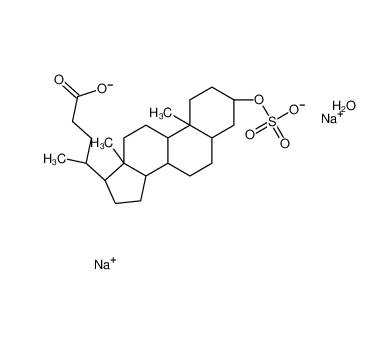 3alfa-hidroksi-5beta-cholanas-24-aliejaus rūgštis 3-sulfato dinatrio druskos hidratas CAS 64936-81-8